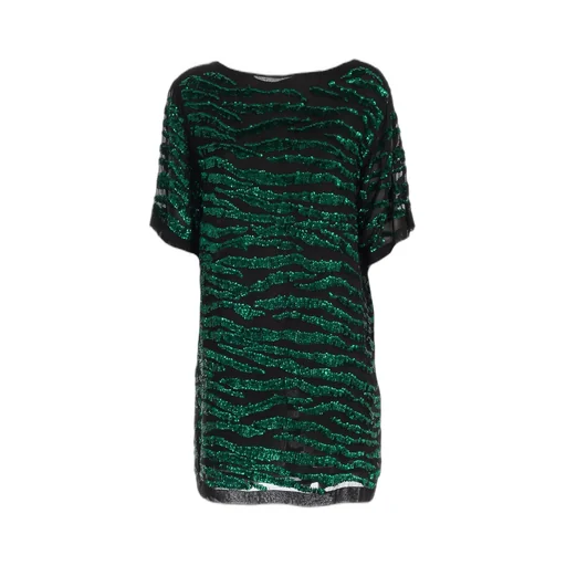 P.A.R.O.S.H. Sequin Embellished Striped Dress