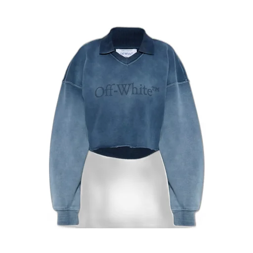 Off-White Logo Printed Cropped Sweatshirt