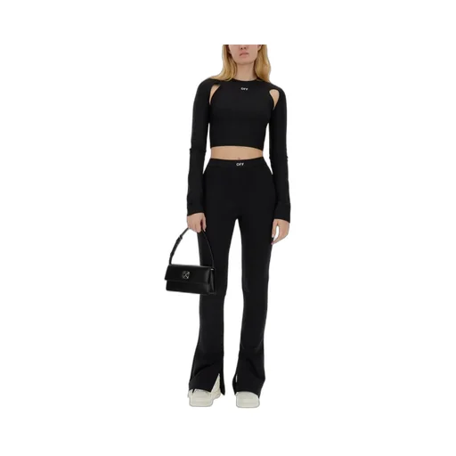 Off-White Logo Printed Flared Leggings