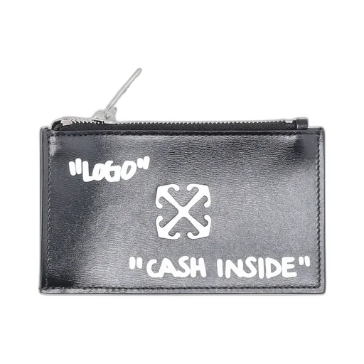 Off-White Jitney Quote Zipped Card Holder