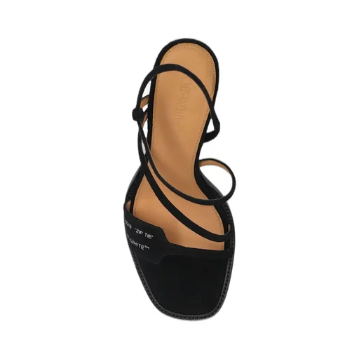 Off-White Strappy Square Toe Sandals