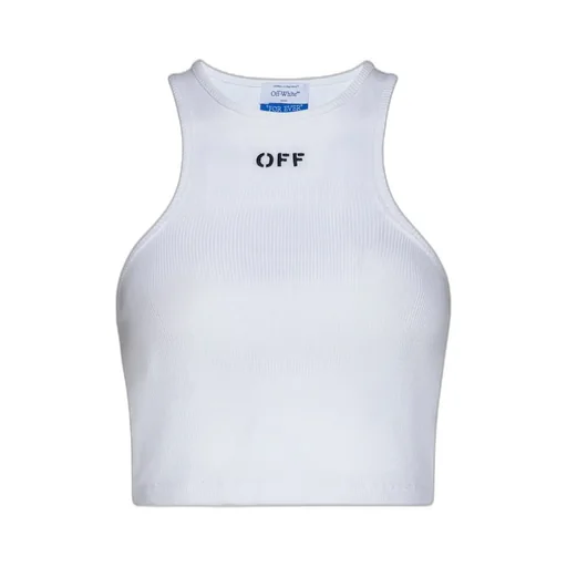 Off-White Off-Stamp Sleeveless Cropped Top