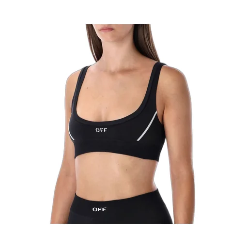 Off-White Logo Detailed Sleeveless Ribbed Top