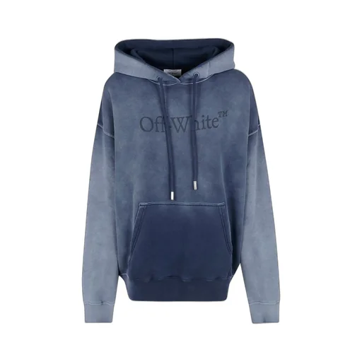 Off-White Logo Printed Drawstring Hoodie