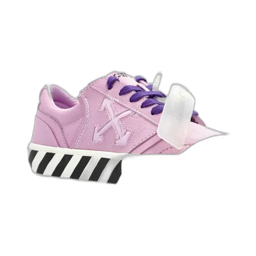 Off-White Round Toe Lace-Up Sneakers
