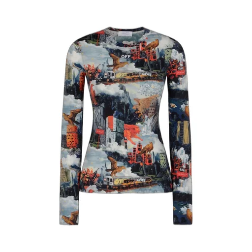 Off-White All-Over Printed Crewneck Top