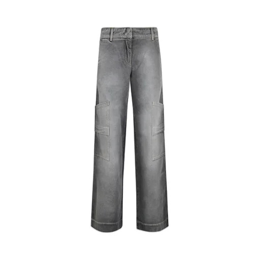 Off-White Logo Patch Straight Leg Jeans
