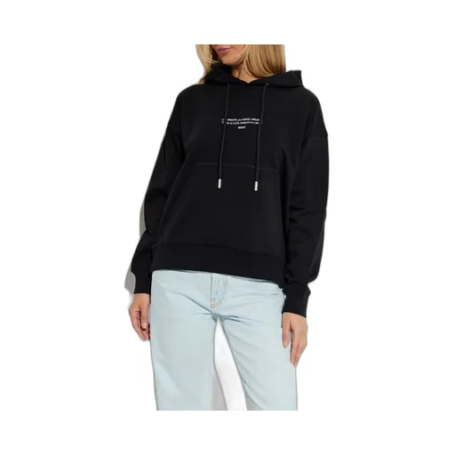 Off-White Slogan Printed Drawstring Hoodie
