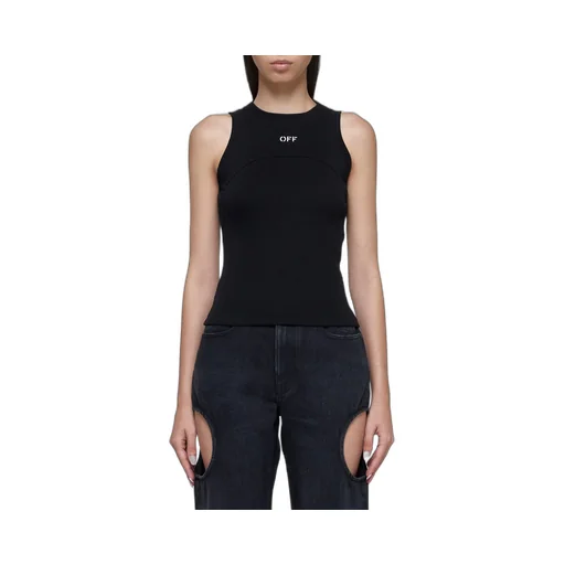 Off-White Crewneck Sleeveless Top