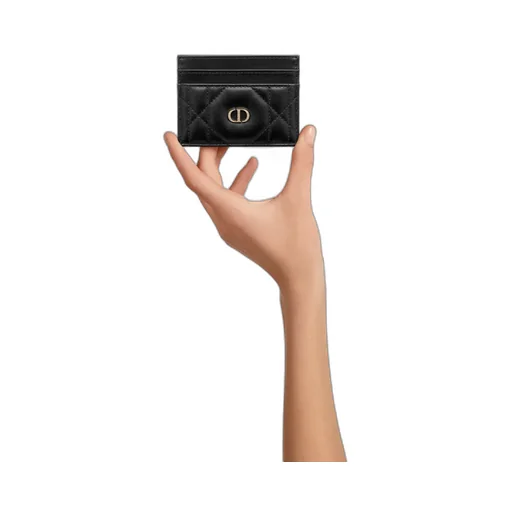 Dior Caro Freesia Card Holder With Crystals