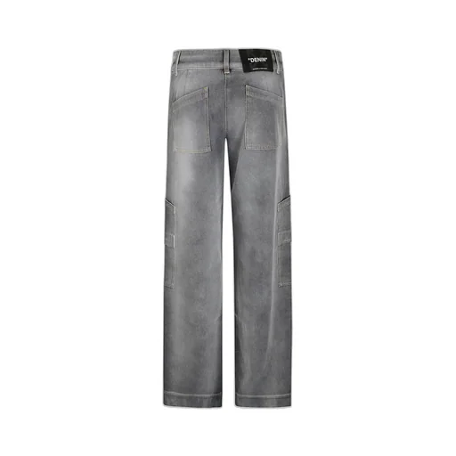 Off-White Logo Patch Straight Leg Jeans