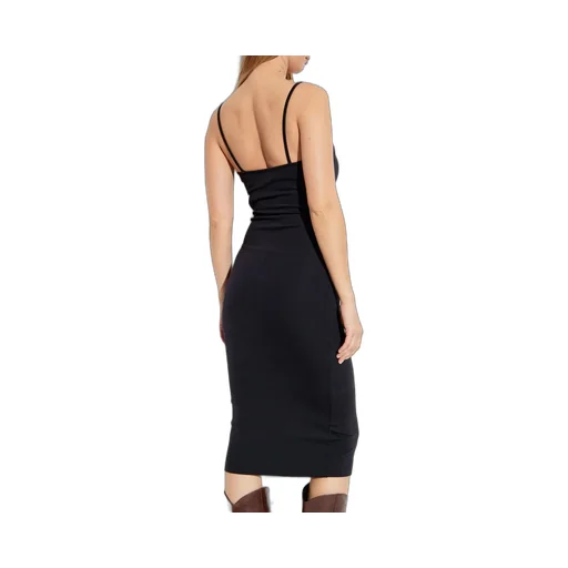 Off-White Logo Embroidered Strappy Midi Dress