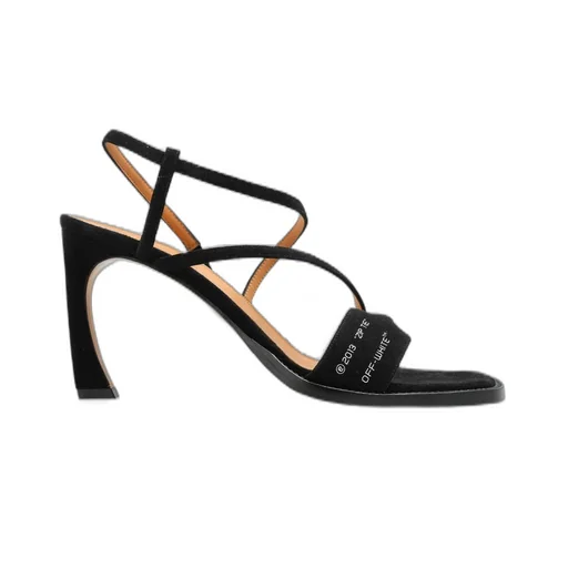 Off-White Strappy Square Toe Sandals