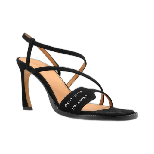 Off-White Strappy Square Toe Sandals