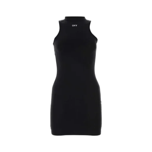 Off-White Sleek Rowing Sleeveless Mini Dress