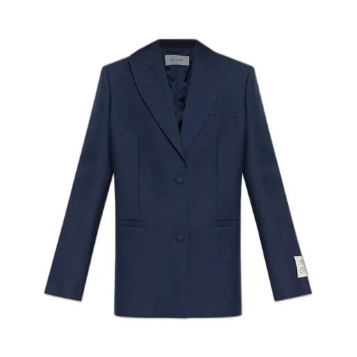 Off-White Logo Patch Single-Breasted Jacket