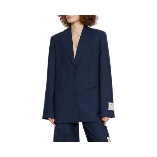 Off-White Logo Patch Single-Breasted Jacket