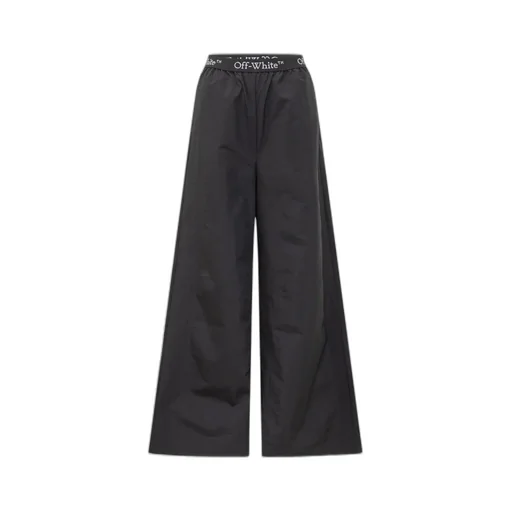 Off-White Logo Band Wide Leg Trousers