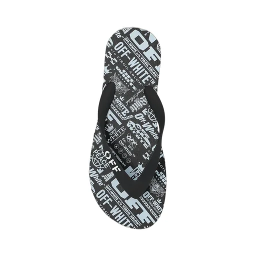 Off-White Allover Logo Printed Flip Flops