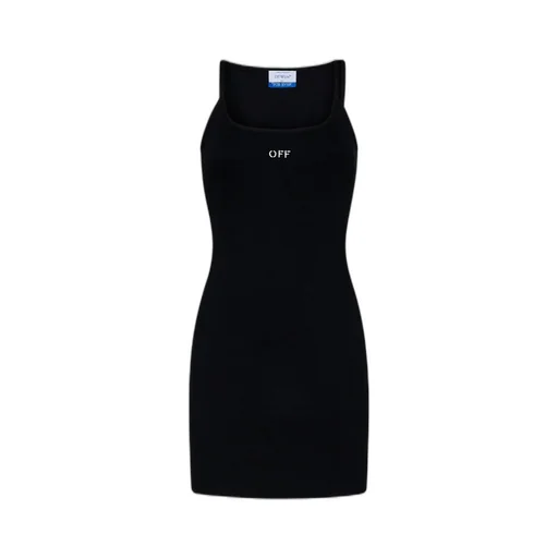 Off-White Logo Embroidered Sleeveless Dress