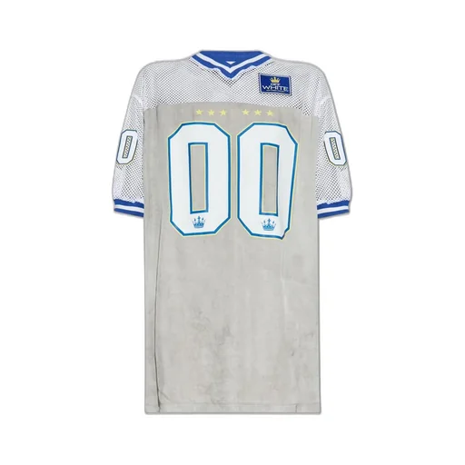 Off-White Logo Printed V-Neck Dress