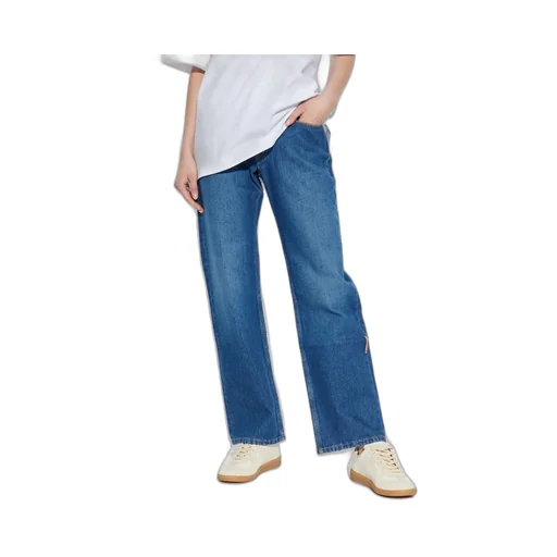 Off-White Logo Patch Straight Leg Jeans