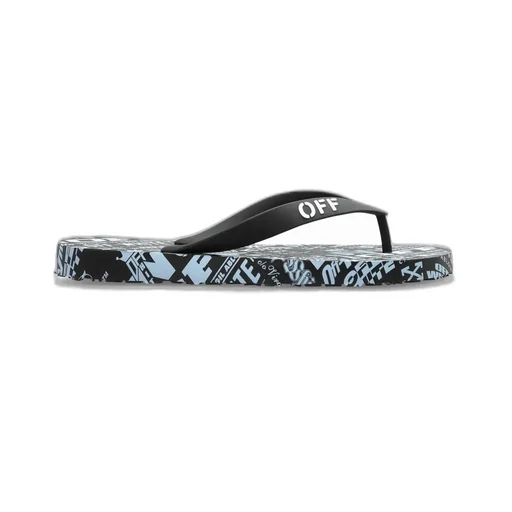 Off-White Allover Logo Printed Flip Flops