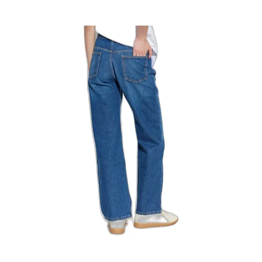 Off-White Logo Patch Straight Leg Jeans