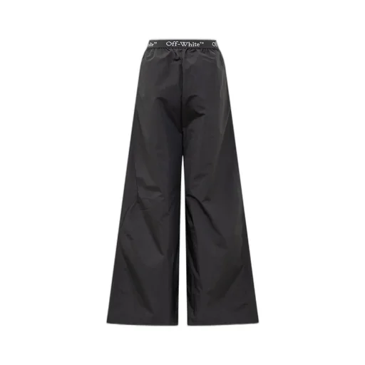 Off-White Logo Band Wide Leg Trousers