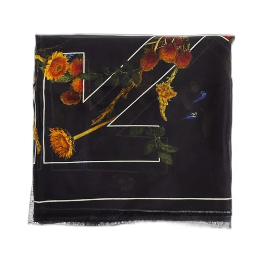 Off-White Floral Printed Scarf