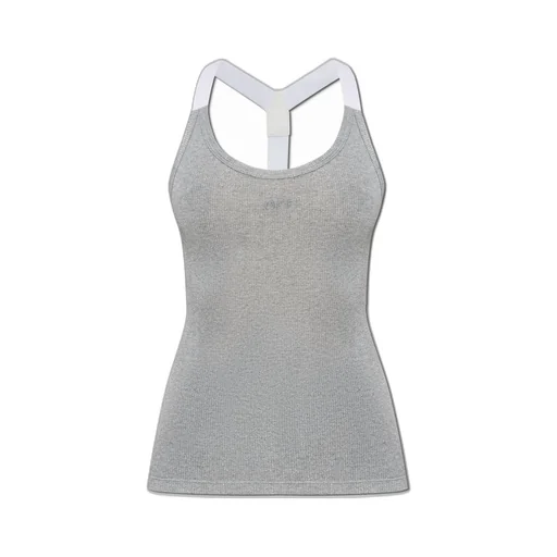 Off-White Logo Embroidered Ribbed Tank Top