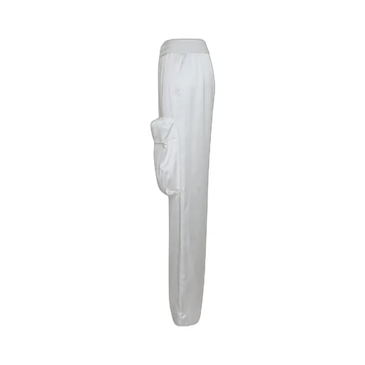 Off-White Drawstring Wide Leg Trousers