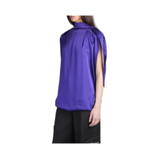 Off-White High Neck Sleeveless Top