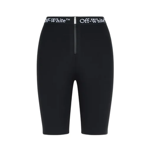 Off-White Logo Waistband Zip Detailed Shorts
