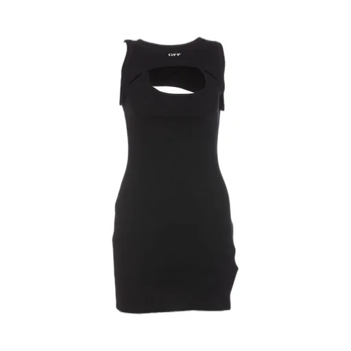 Off-White Cut-Out Detailed Sleeveless Dress