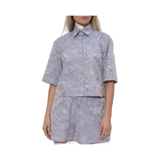Off-White Patterned Short-Sleeve Shirt