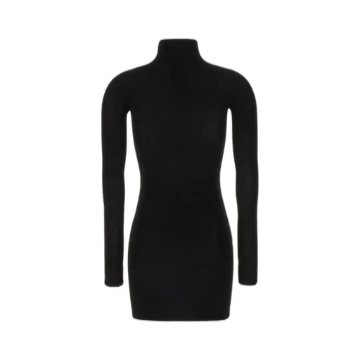 Off-White High-Neck Knitted Mini Dress