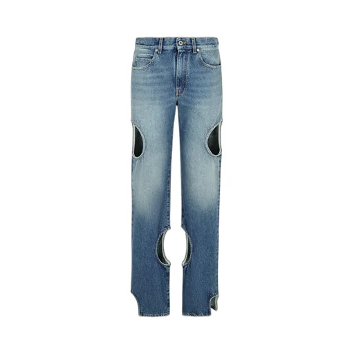 Off-White Meteor Cut-Out Detailed Jeans