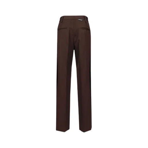 Off-White Pleat Detailed Wide Leg Trousers