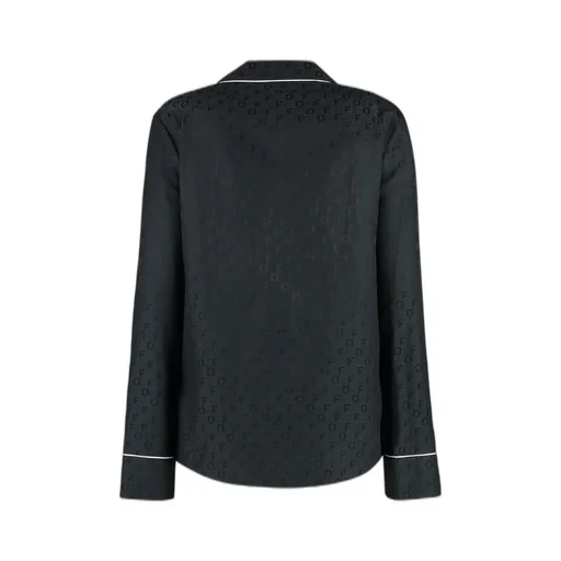 Off-White Buttoned Long-Sleeved Pyjama Shirt