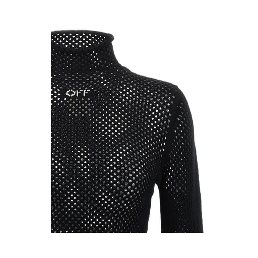 Off-White Turtleneck Long-Sleeved Jumper