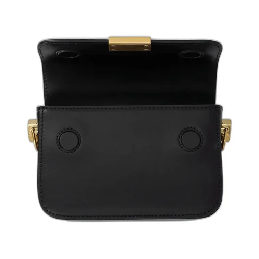 Off-White Binder Foldover Top Shoulder Bag