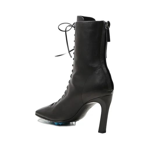 Off-White Logo Printed Ankle Boots