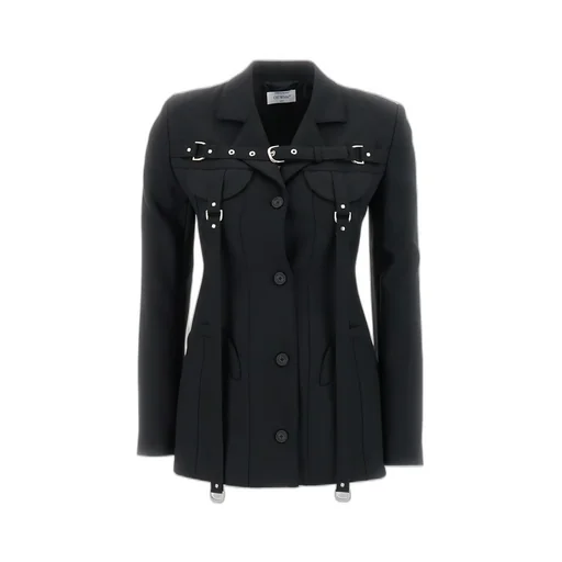 Off-White Buckle Detailed Long-Sleeved Jacket
