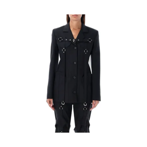 Off-White Buckle Detailed Long-Sleeved Jacket