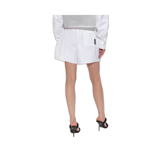 Off-White Logo Embroidered Poplin Shorts