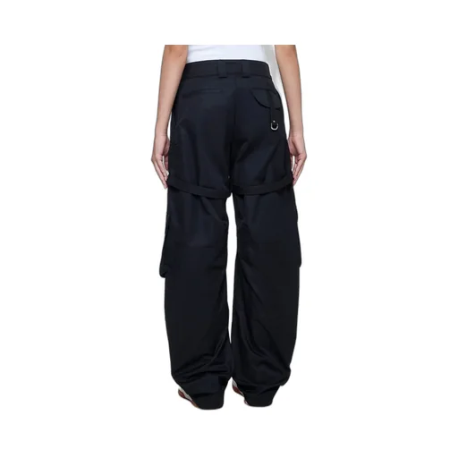 Off-White Buckle Detailed Straight Leg Trousers