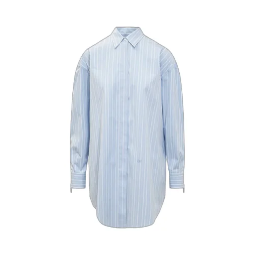 Off-White Pinstriped Long-Sleeved Poplin Shirt