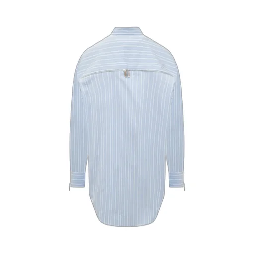 Off-White Pinstriped Long-Sleeved Poplin Shirt