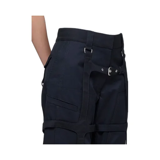 Off-White Buckle Detailed Straight Leg Trousers
